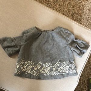 Baby Gap grey wool embroidered shirt 12-18m